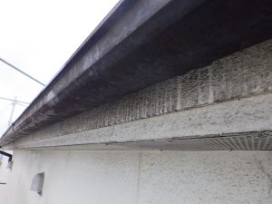 外壁塗装　雨樋の汚れ　　三田市/神戸市北区